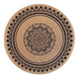 Individual Centro De Mesa De Arpillera Moderno Mandala 38cm