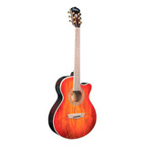 Washburn Ea55g Guitarra Electroacústica Mini Jumbo Tapa Koa