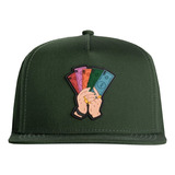Gorra Jc Hats Never Look Back Green Plana Original Unitalla