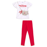 Conjunto Infantil Feminino Momi De Camiseta E Legging