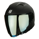 Casco Para Moto Hax Emerald Jet 3/4 Sólido Ece R22.06 Negro Mate Black M