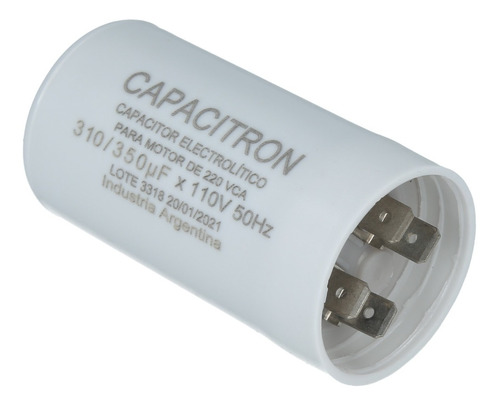 Capacitor De Arranque Para Motores 1 Hp 310/350 Mfd