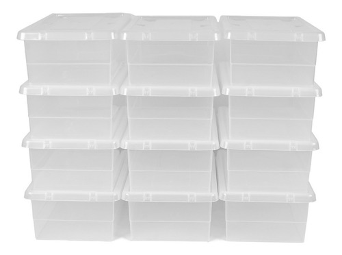 Caja Organizadora De Zapatos X24 Unidades Plastica 38x22