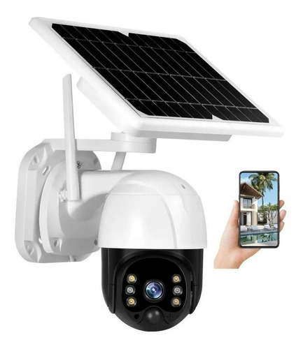 Cámara Robot Ip67 Solar 1080p Tipo Domo Solar Wifi