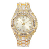 Reloj De Lujo Para Hombre Con Diamantes Brillantes - Bisel D