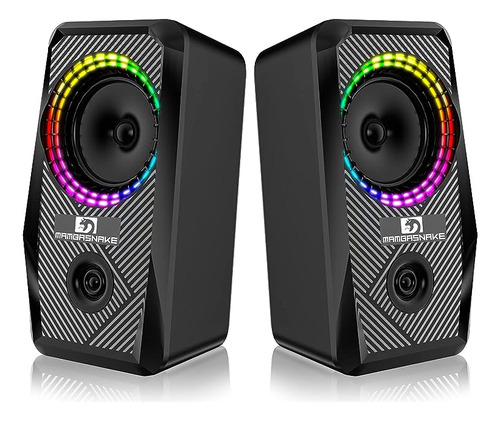 Altavoces Computadora Rgb Con Altavoz Estereo 2 Canales Con