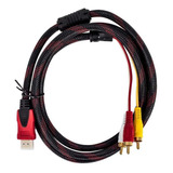 Cable Hdmi Macho A 3 Rca Vídeo Audio Av Cable Adaptador 1.5m