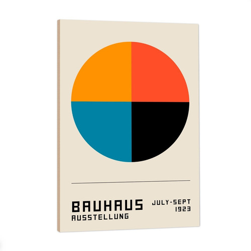 Cuadro Bauhaus Arte Decoración Para Pared Bastidor 33x48cm