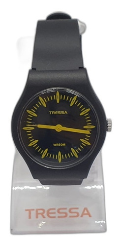 Reloj Tressa Fun Negro C/amarillo Wr 50m Ag Of Casio Centro