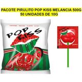Pacote Pirulito Pop Kiss Melancia 500g - 50 Unids De 10g