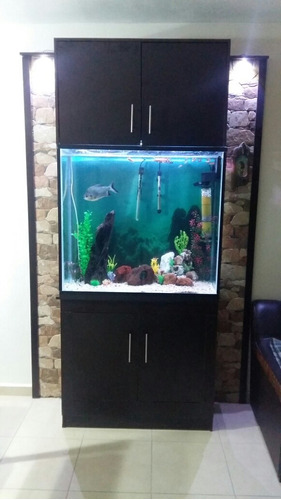 Acuario Pecera Con Mueble Equipada