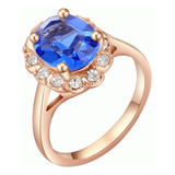 Cristal De Óxido Diamante Anillos De Compromiso Para Azul 9