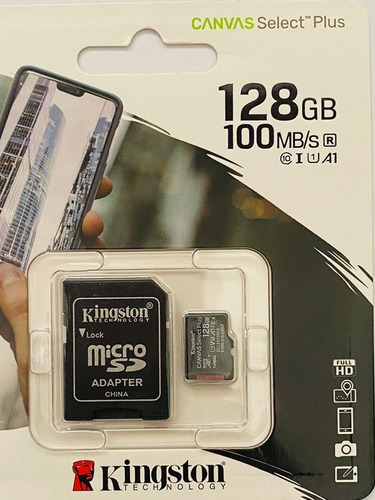 Memoria Micro Sd Kingston De 128gb Clase 10 A 100mbps