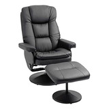 Homcom Reclinable Y Otomana Con Base Envuelta, Silla Reclina