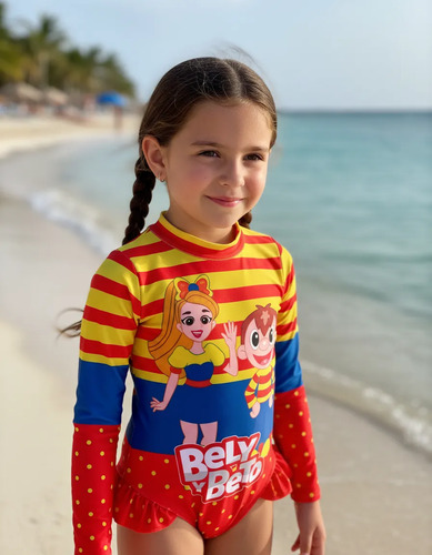 Traje De Baño Manga Larga Niña Bely Y Beto Ropa Playa