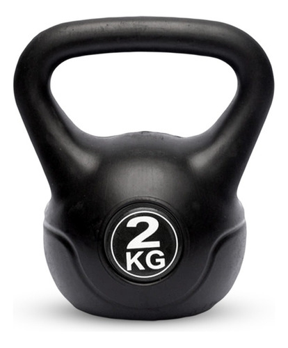 Pesa Rusa Best Kettlebell 2kg Para Ejercicio Gym En Casa Color Negro