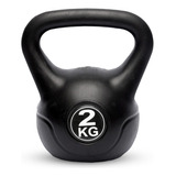 Pesa Rusa Best Kettlebell 2kg Para Ejercicio Gym En Casa Color Negro