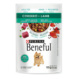 Purina Beneful Alimento Húmedo Adultos Minis Cordero Sobre De 100g