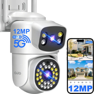 Ojo® 12mp 5g Cámara De Seguridad 2 Lentes 2 Pantalla Zoom | Meses sin interés