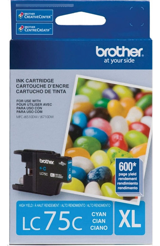 Cartucho Original Brother Lc75c Lc75 Xl Cyan J6710 J6910 425