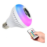 Lâmpada De Led Rgb Bluetooth Caixa Som Controle Remoto 12w