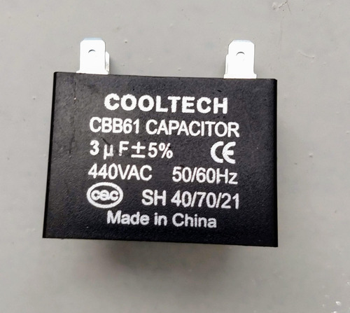 Capacitor Marcha Cuadrado De 3 Uf 440v 50/60hz