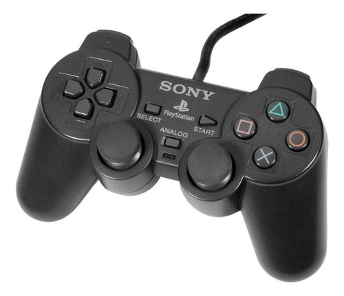 Controle Joystick Para Ps2 Com Fio Black