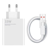 Carregador 33w + Cabo 6a Usb Para Xiaomi Com Nota Fiscal