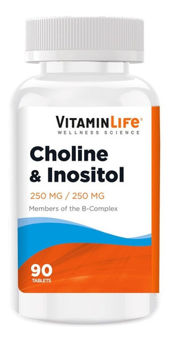 Colina & Inositol 250mg / 90 Tabletas / Vitamin Life 