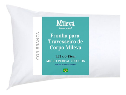 Fronha Para Travesseiro De Corpo Xuxão Cores 1,35m X 48cm Cor Branco