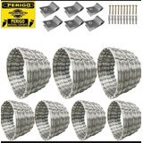 50 Metros Concertina Dupla Clipada 45 Cm + Kit Instalação