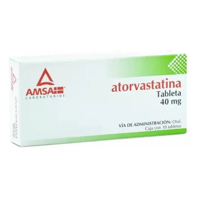 Atorvastatina (amsa) C\u002F10 Tabs 40mg | MercadoLibre