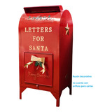 Buzon Metalico Importado 32 Cm Navidad Santa Letters North