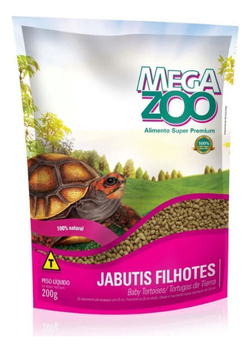 Ração Megazoo Jabutis Filhotes 200g Jabuti Tartaruga Terra