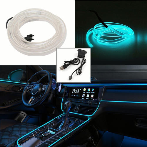 5m Tira Neon Led De Flexible Luz Auto Interior Decorativa