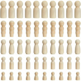 50 Piezas / Juego Familiar De Madera Figuras De Cono De