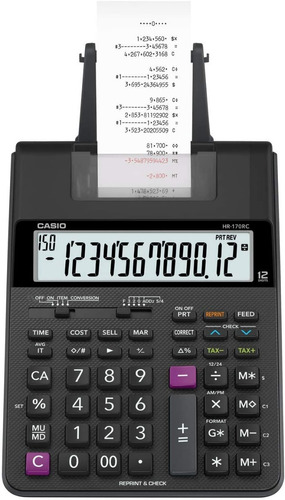 Casio Hr-170rc Mini Calculadora De Impresión De Escritorio, 