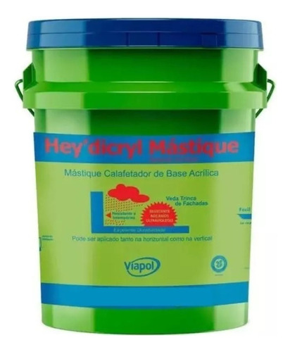 Heydicryl Mastique P/ Calafetar Trincas Fissuras 18kg Viapol