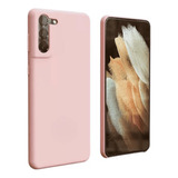 Carcasa De Silicona Para Samsung S21 Plus - Arena Rosa