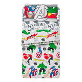 Juego Sábanas Avengers Marvel Piñata 1 1/2 Plaza Blanqueria