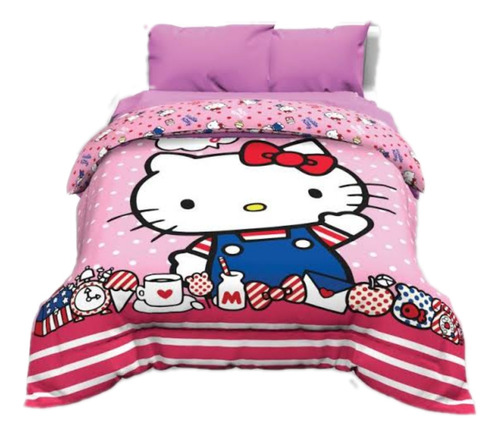 Edredon De Hello Kitty Matrimonial Doble Vista Providencia