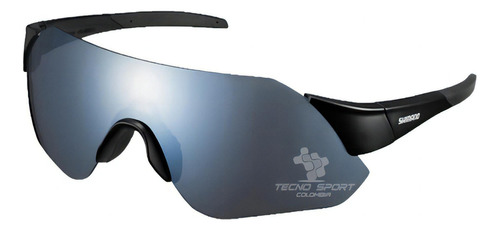 Gafas Ciclismo Shimano Lente Deportivos Ahumado Color Del Armazón Negro Mate Color De La Lente Espejo Ahumado