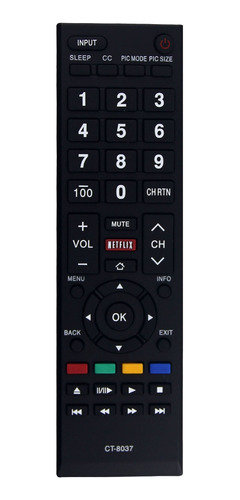 Substituição Do Controle Remoto Ct-8037 Para Toshiba Hdtv 40