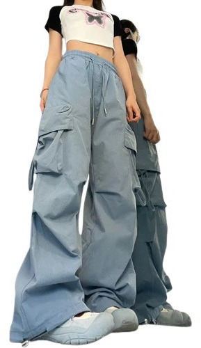 Pantalones Cargo Y2k Para Mujer  Ropa De Calle Cintura J