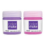 Kit Tinta Liquida Facial Colormake 15ml C/ 2 (pink/roxo)