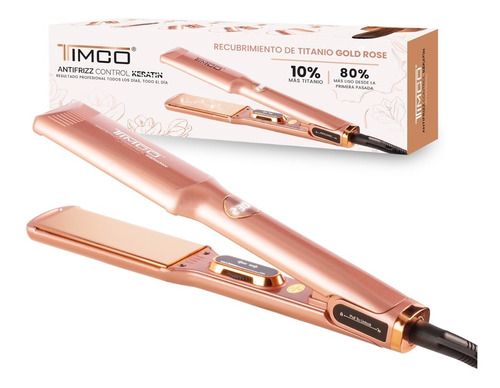 Plancha Alaciadora Profesional Titanio Control Keratin Timco