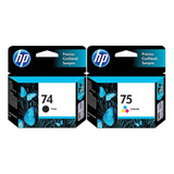 Cartucho De Tinta Hp 74 Cor Preto/tricolor Do 8 Ml