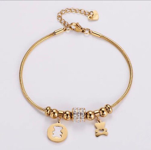 Pulsera Acero Inoxidable Touz Bear Charms