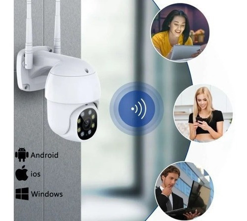 Câmera Externa Wifi Infravermelho Ip Full Hd - App Yoosee Cor Branco