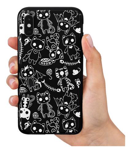 Funda Para iPhone En Todos Los Modelos Halloween Cat